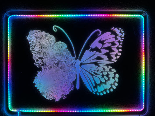 Butterfly - Edge Lit LED Sign