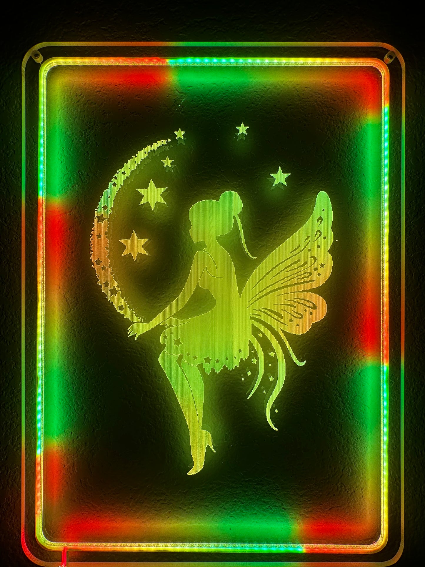 Moonlit Fairy - Edge Lit LED Sign