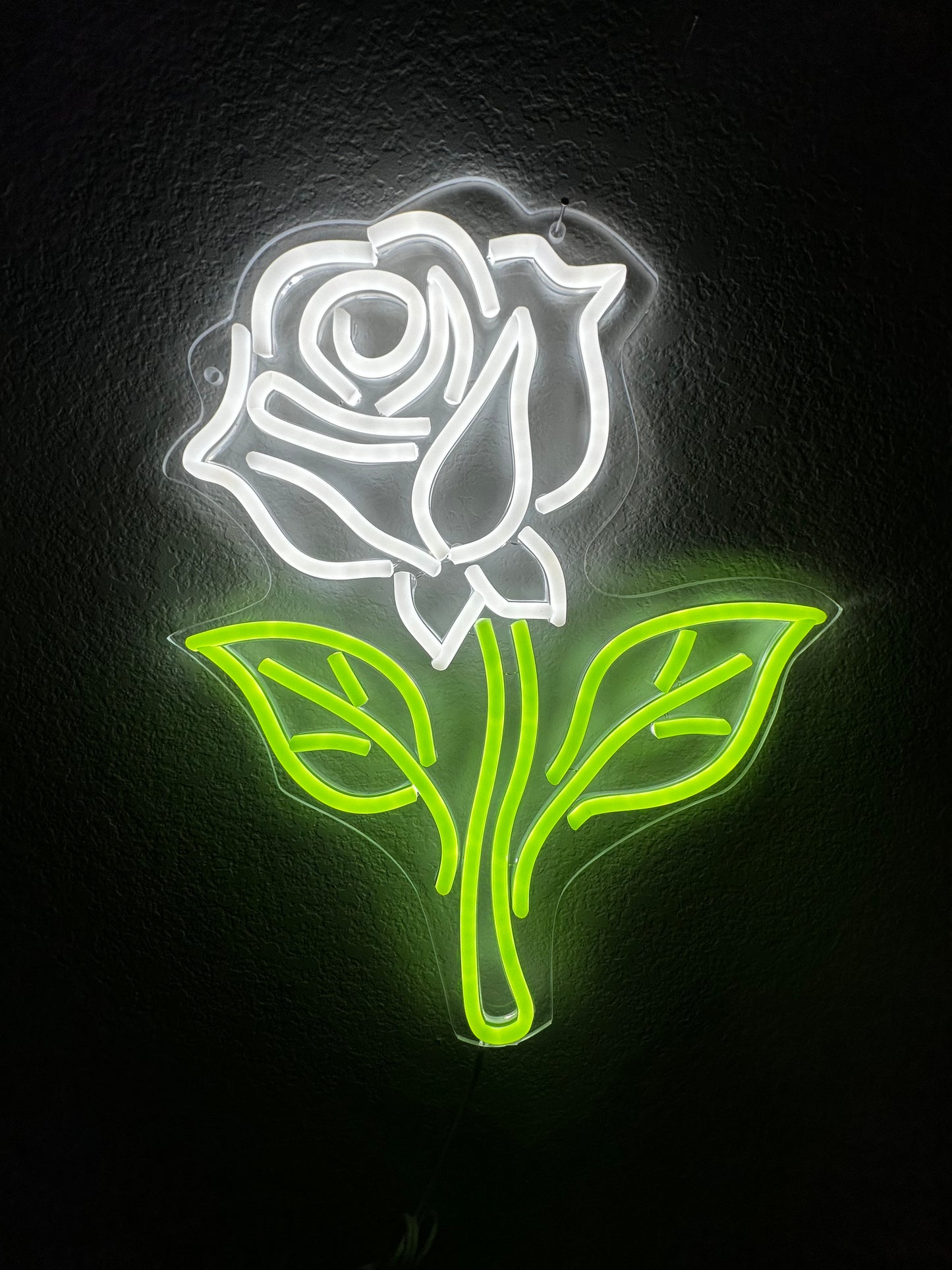 Single Rose LED Neon Sign - 12" x 16"